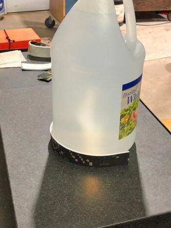 Gallon bottle for forming frame of hot kydex