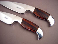 Mahogany Obsidian gemstone on "Lagus" custom knives by Jay Fisher